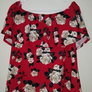 Charlotte Russe Plus Size (3X) Floral Shirt